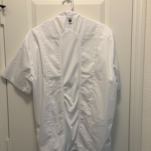 ChefWorks White Men's Chef Jacket Short Sleeve Size Large EUC - Picture 6 of 8